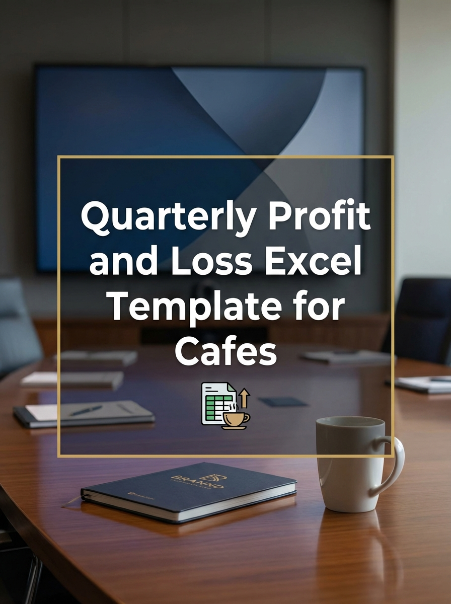 Quarterly Profit and Loss Excel Template for Cafes