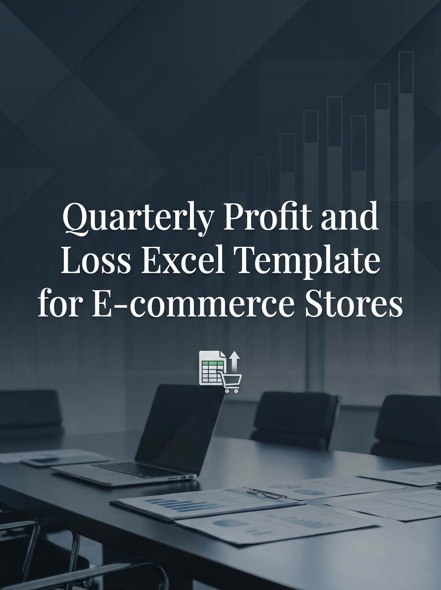 Quarterly Profit and Loss Excel Template for E-commerce Stores