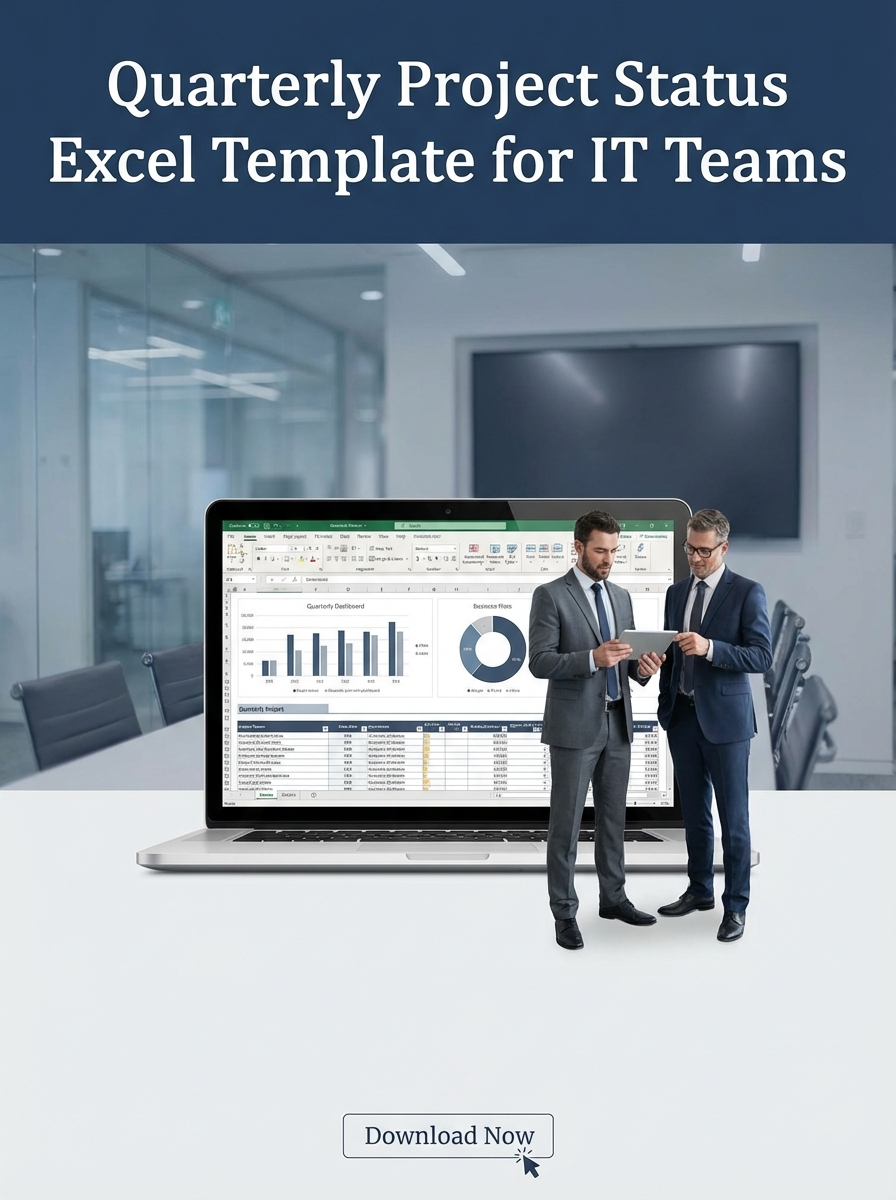Quarterly Project Status Excel Template for IT Teams