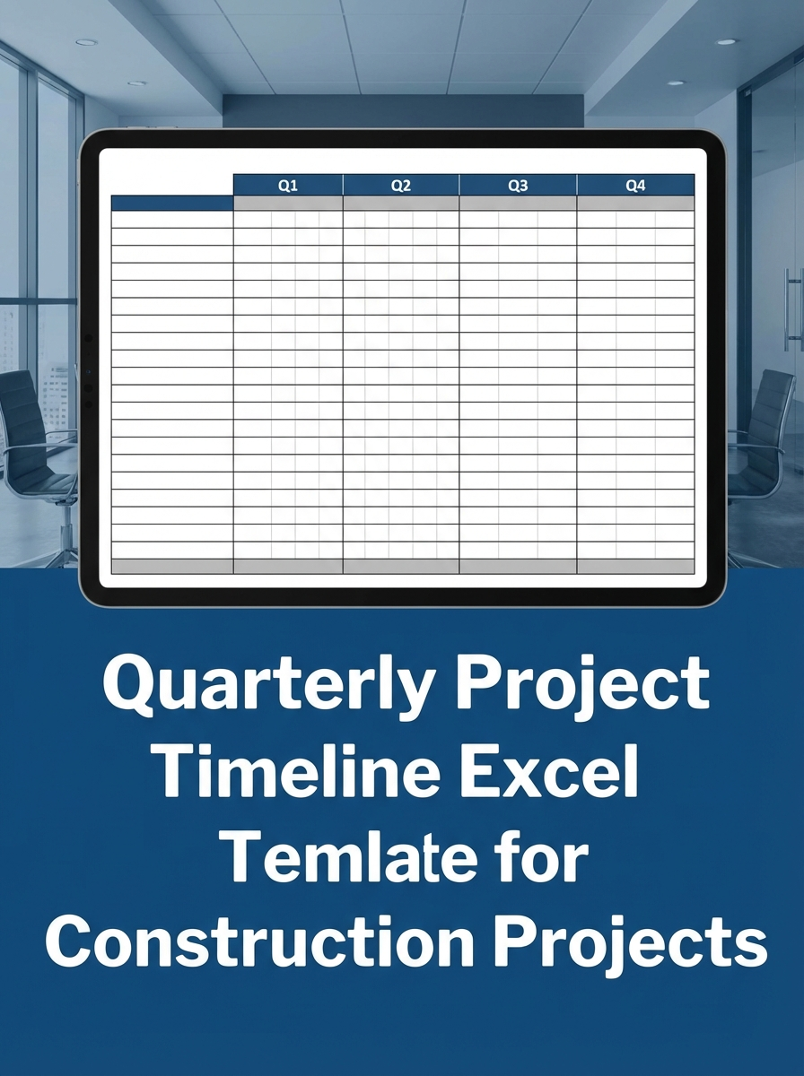 Quarterly Project Timeline Excel Template for Construction Projects