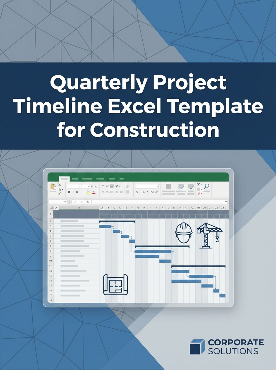 Quarterly Project Timeline Excel Template for Construction
