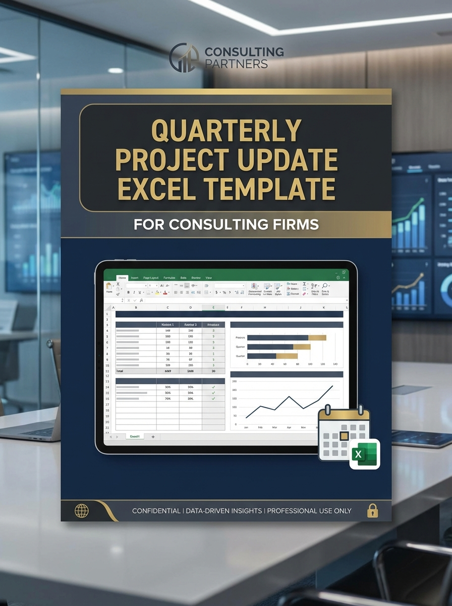 Quarterly Project Update Excel Template for Consulting Firms