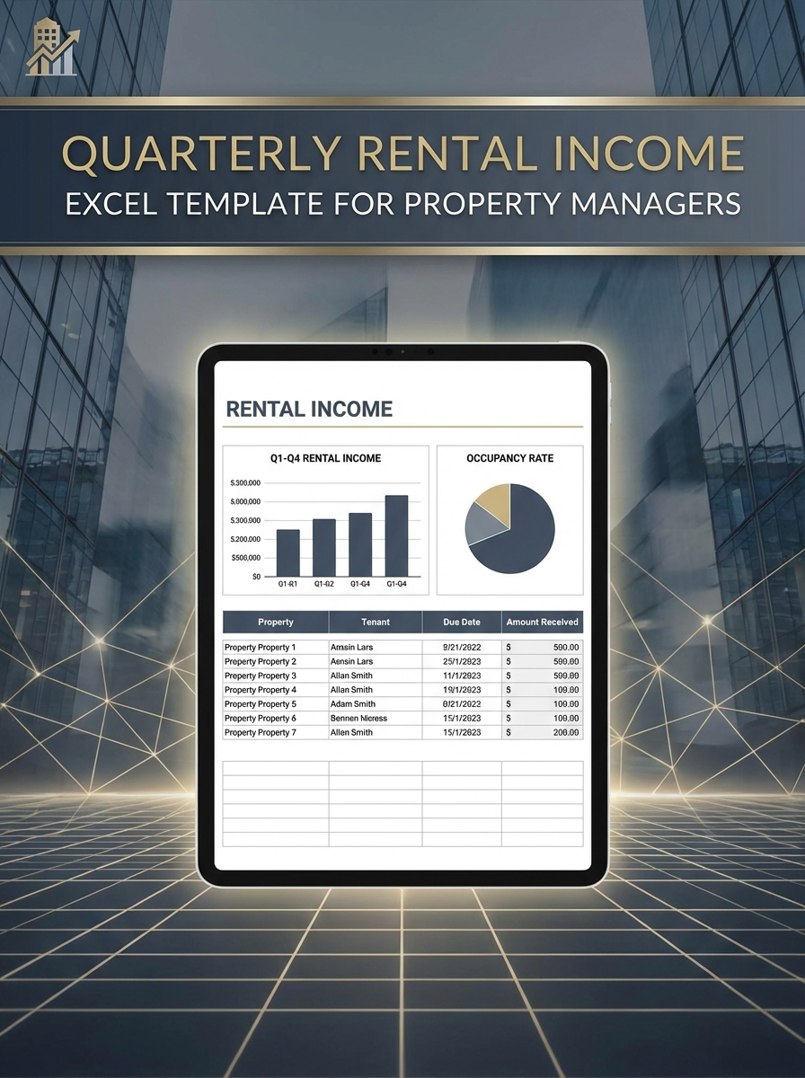 Quarterly Rental Income Excel Template for Property Managers