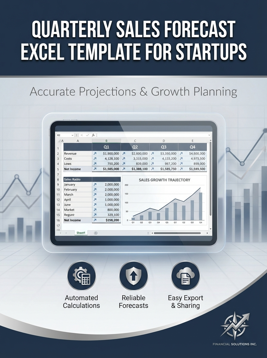 Quarterly Sales Forecast Excel Template for Startups