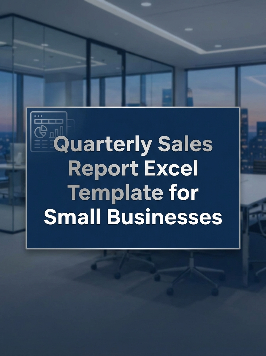 Quarterly Sales Report Excel Template for Small Businesses