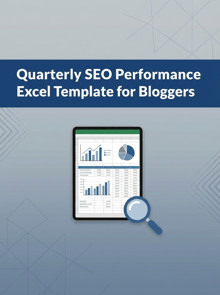 Quarterly SEO Performance Excel Template for Bloggers