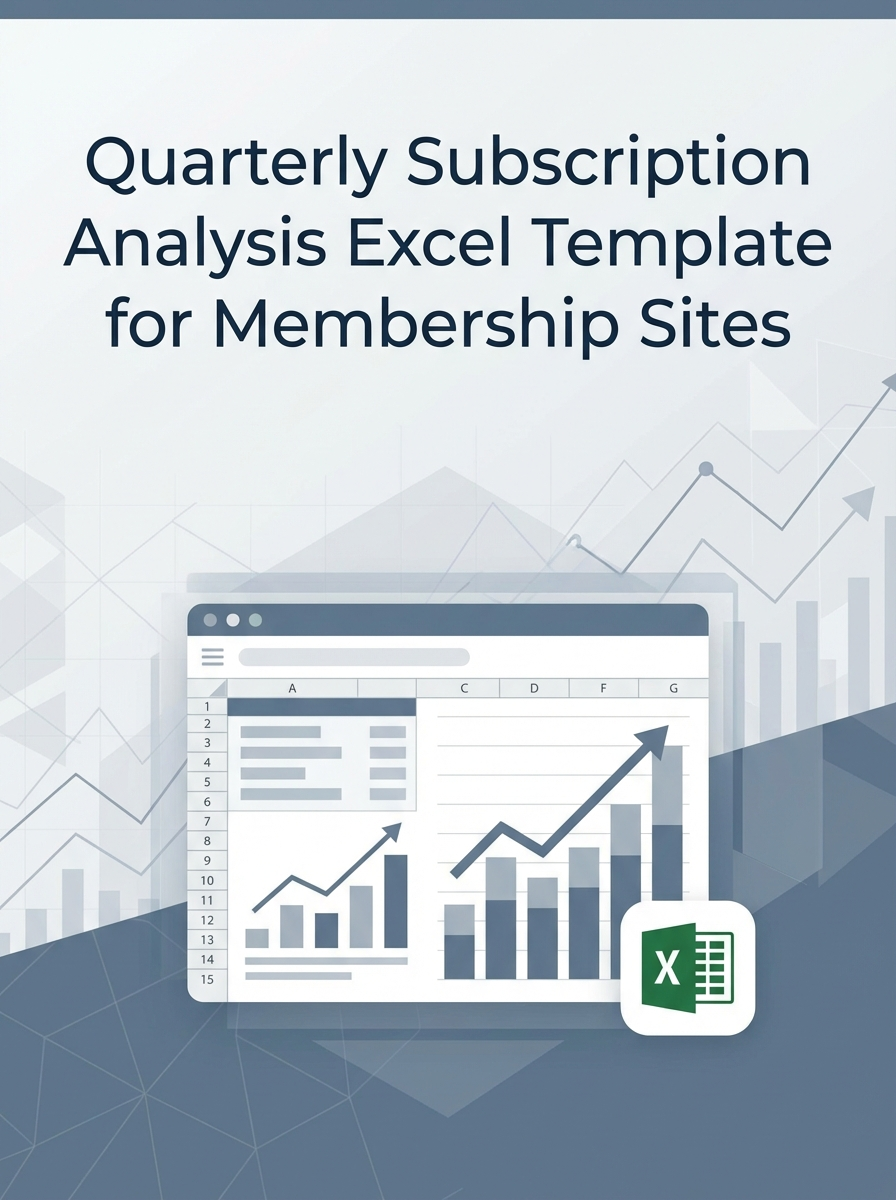 Quarterly Subscription Analysis Excel Template for Membership Sites