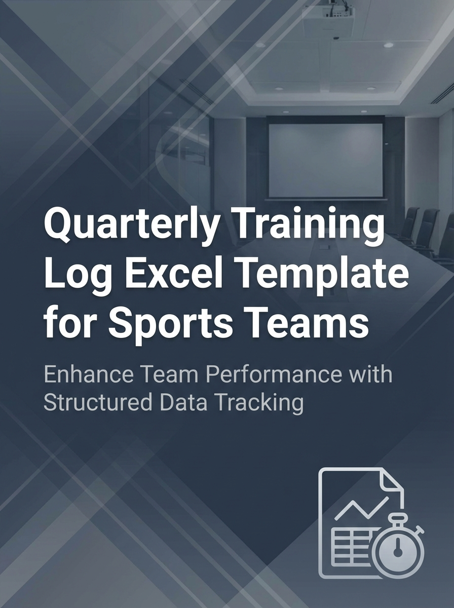 Quarterly Training Log Excel Template for Sports Teams