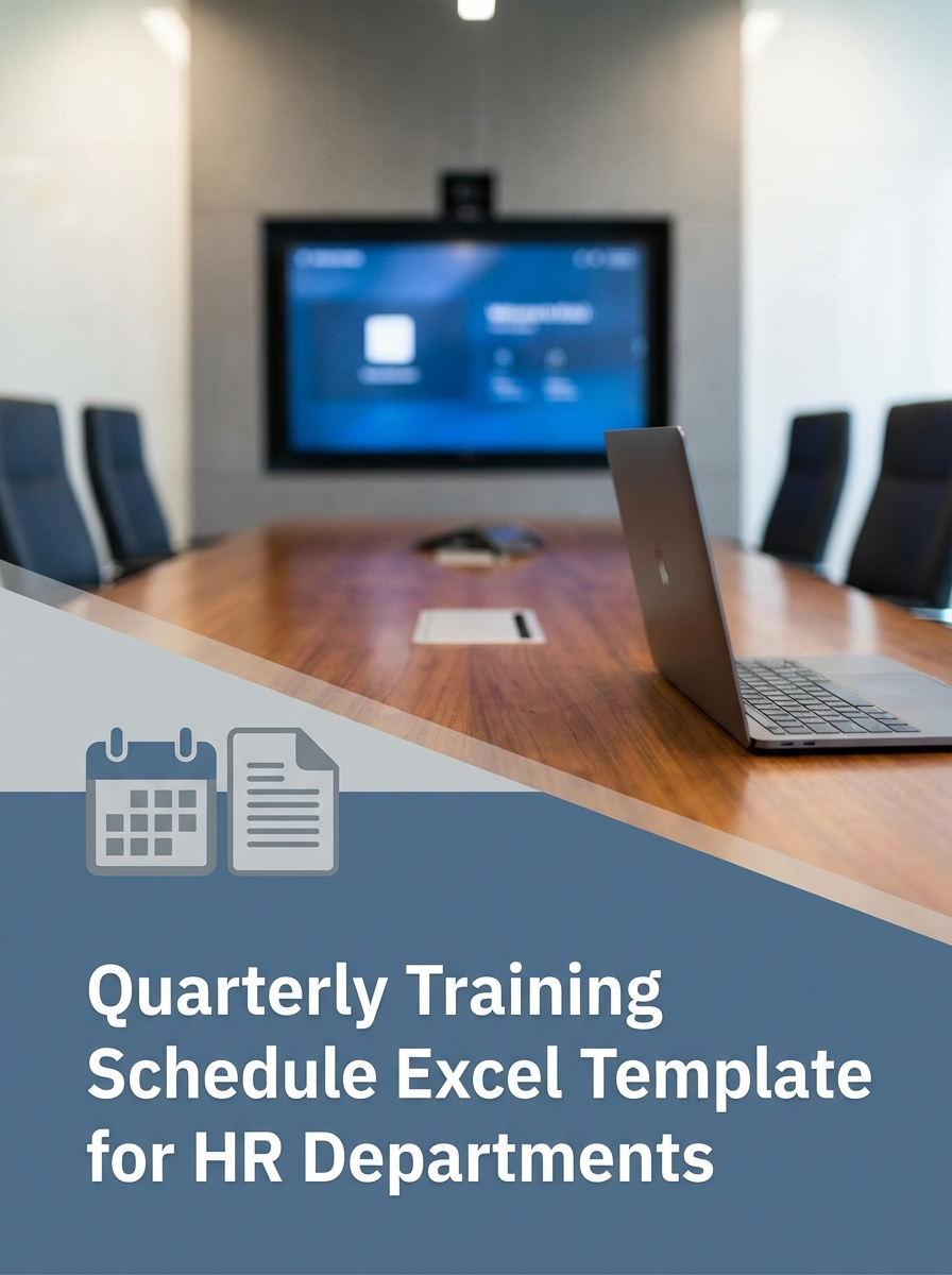 Quarterly Training Schedule Excel Template for HR Departments