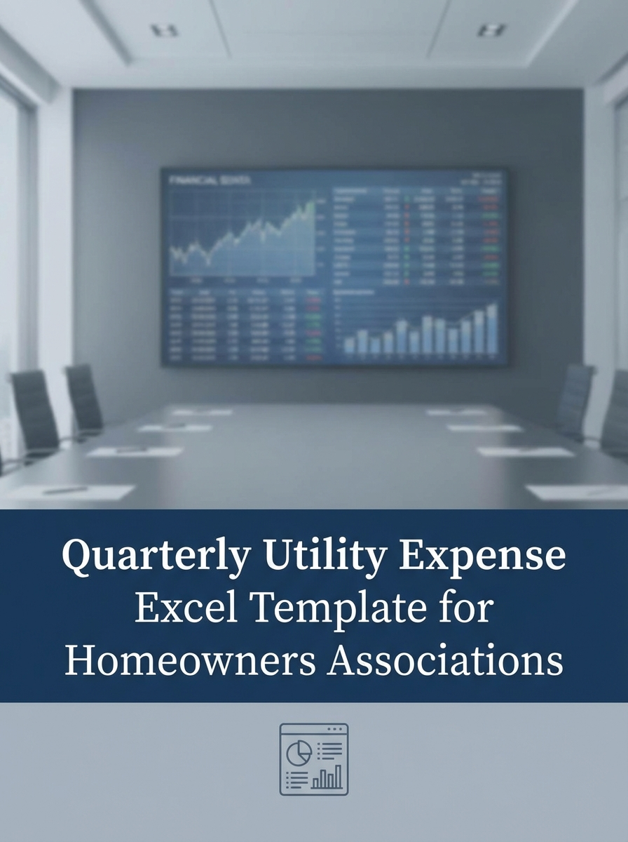 Quarterly Utility Expense Excel Template for Homeowners Associations