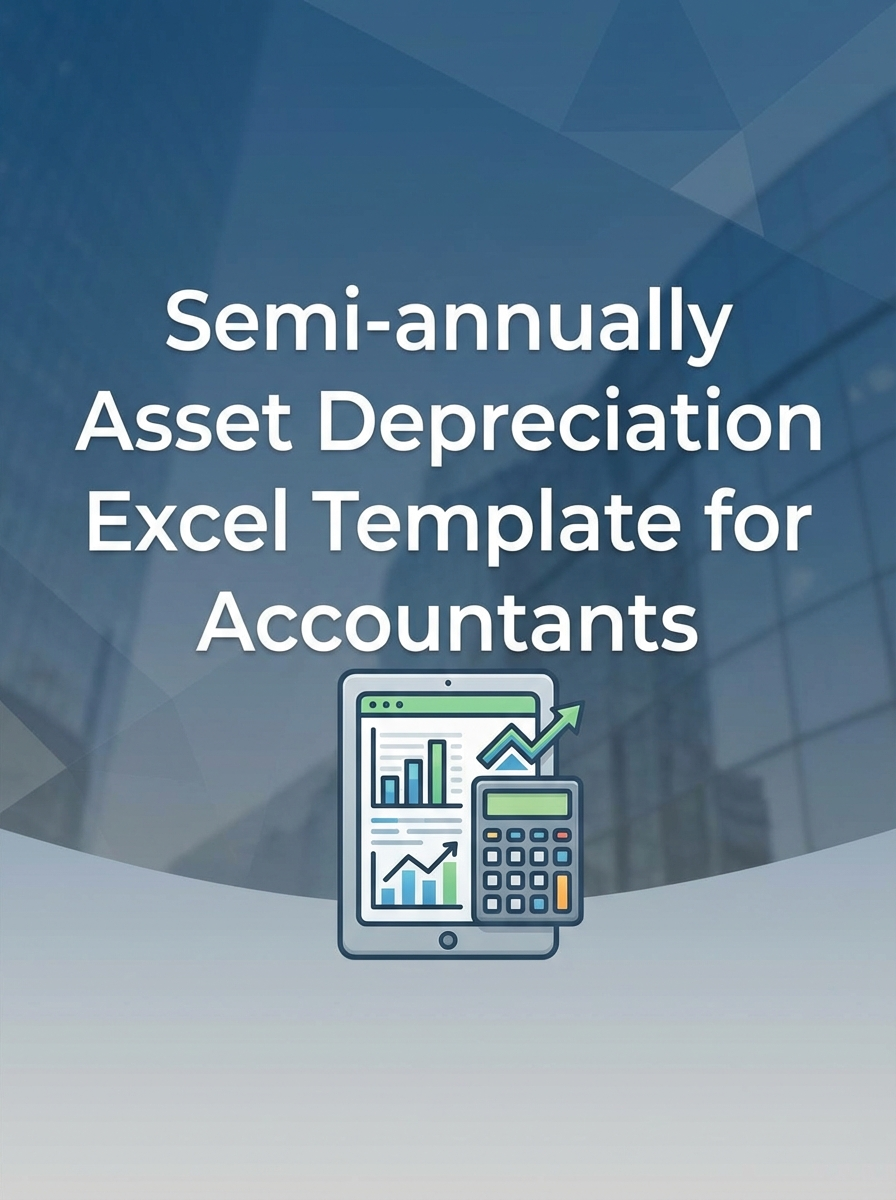 Semi-annually Asset Depreciation Excel Template for Accountants