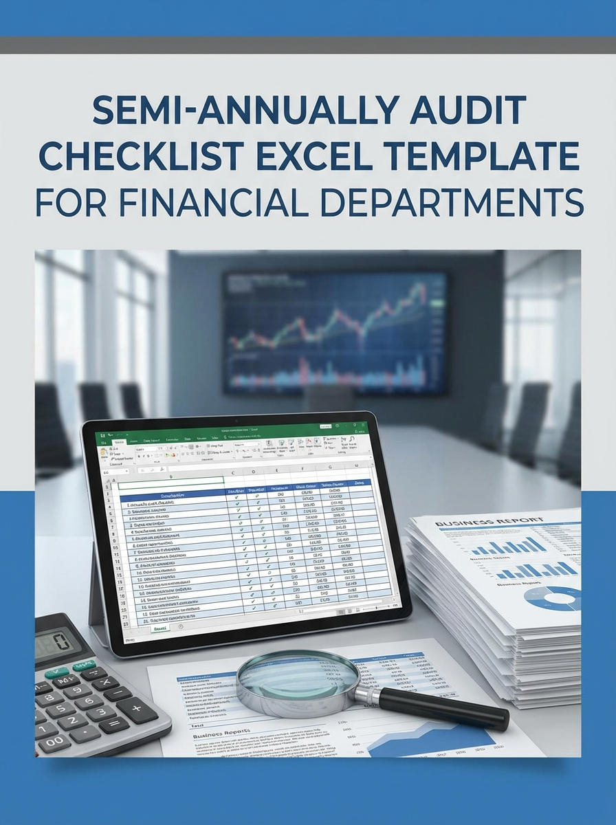 Semi-annually Audit Checklist Excel Template for Financial Departments