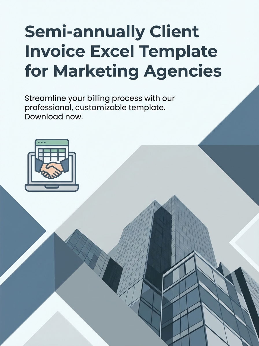 Semi-annually Client Invoice Excel Template for Marketing Agencies