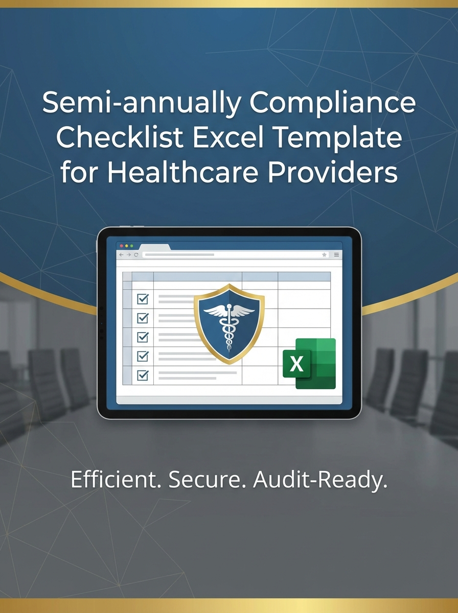 Semi-annually Compliance Checklist Excel Template for Healthcare Providers