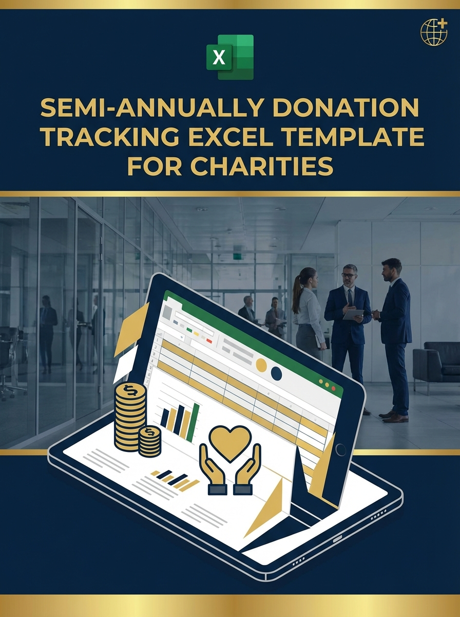 Semi-annually Donation Tracking Excel Template for Charities