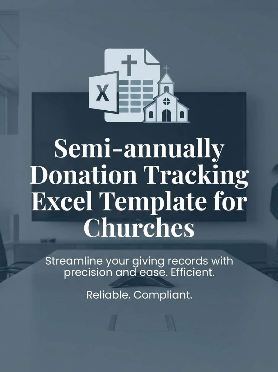 Semi-annually Donation Tracking Excel Template for Churches