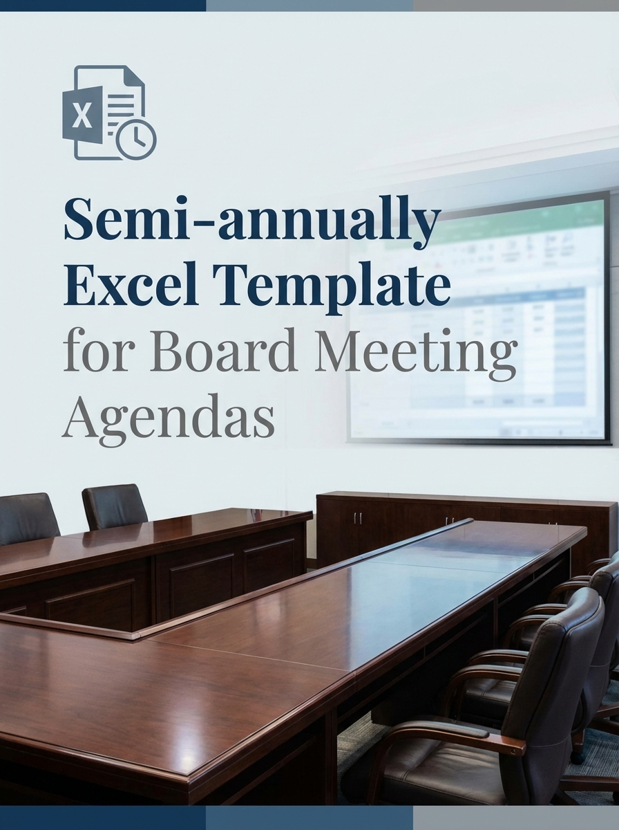 Semi-annually Excel Template for Board Meeting Agendas