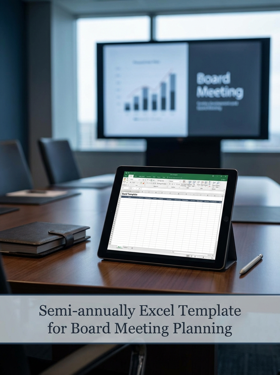 Semi-annually Excel Template for Board Meeting Planning