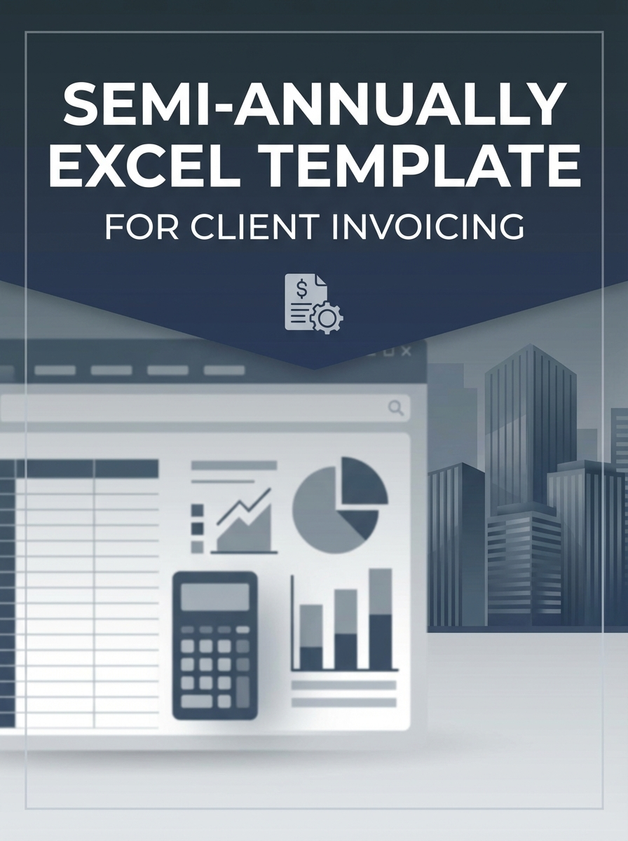 Semi-annually Excel Template for Client Invoicing