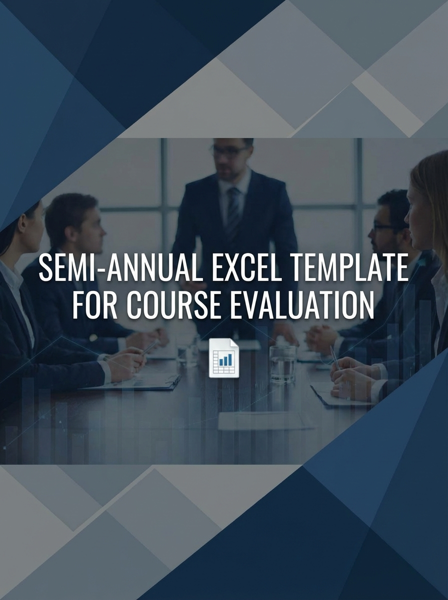 Semi-annually Excel Template for Course Evaluation
