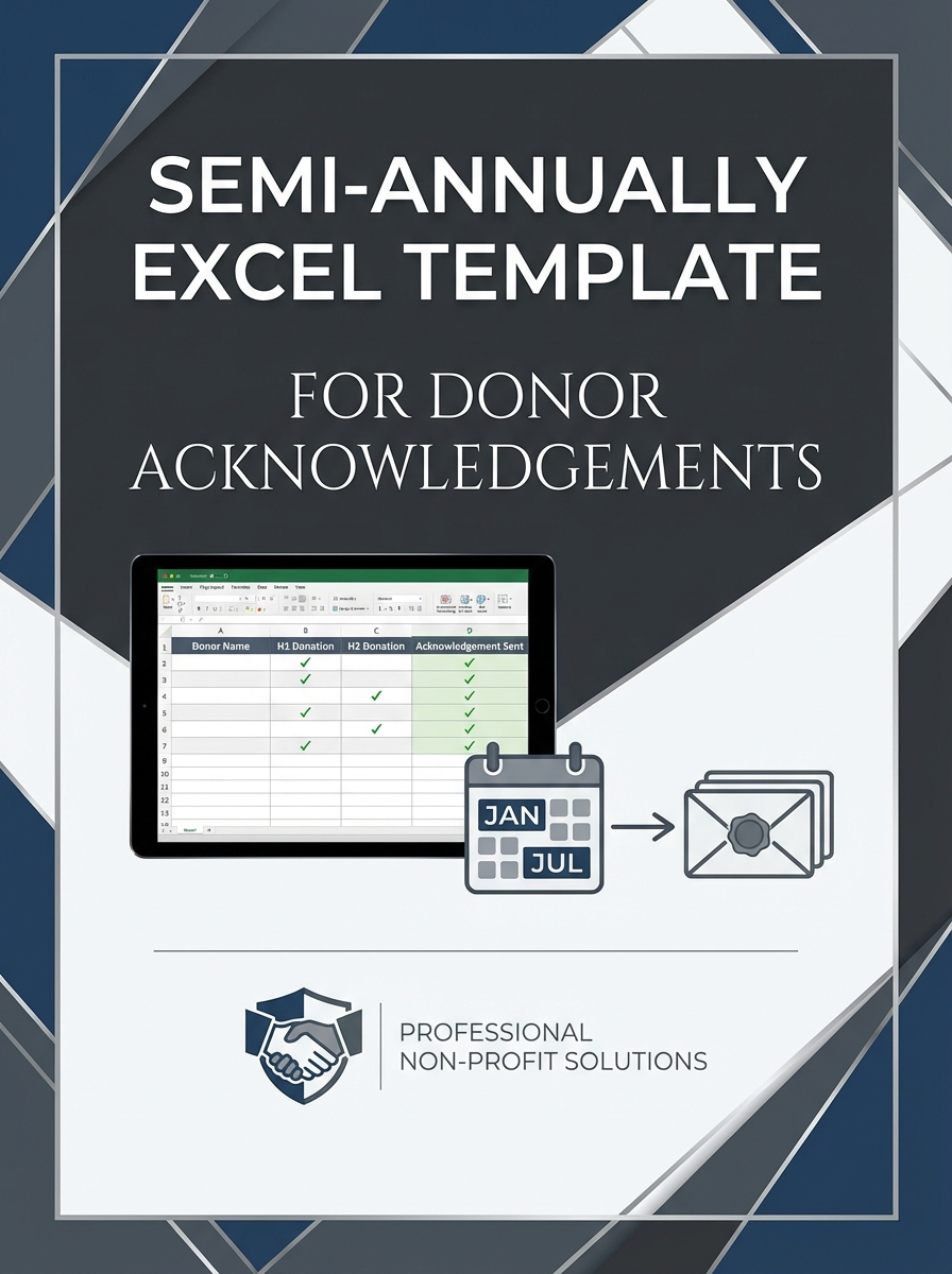 Semi-annually Excel Template for Donor Acknowledgements