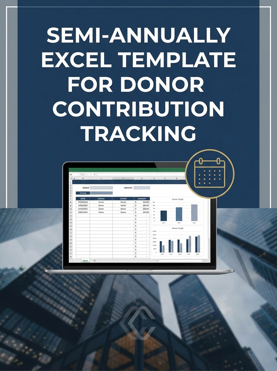 Semi-annually Excel Template for Donor Contribution Tracking