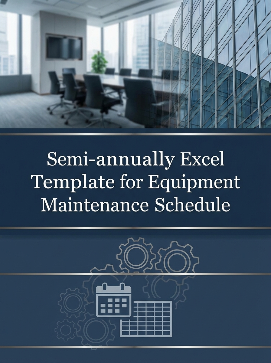 Semi-annually Excel Template for Equipment Maintenance Schedule
