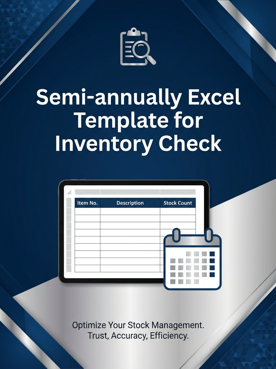 Semi-annually Excel Template for Inventory Check