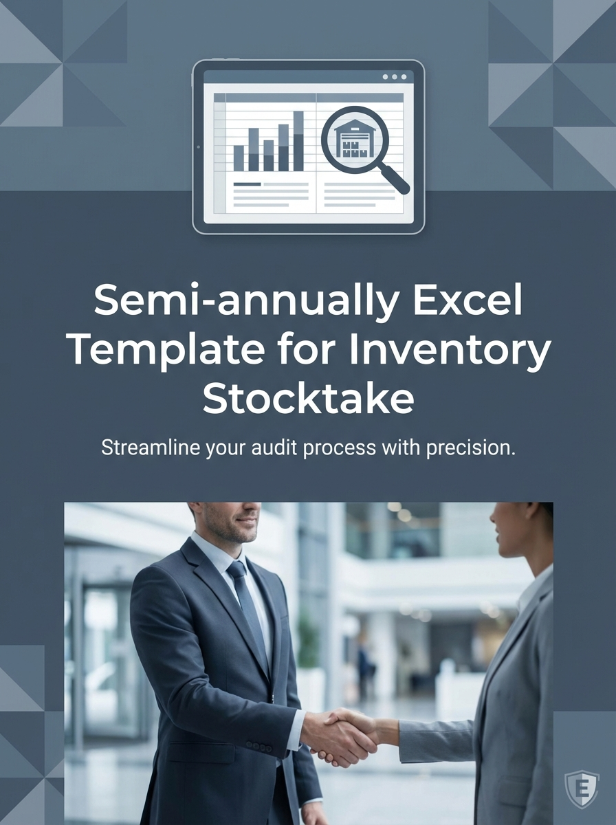 Semi-annually Excel Template for Inventory Stocktake