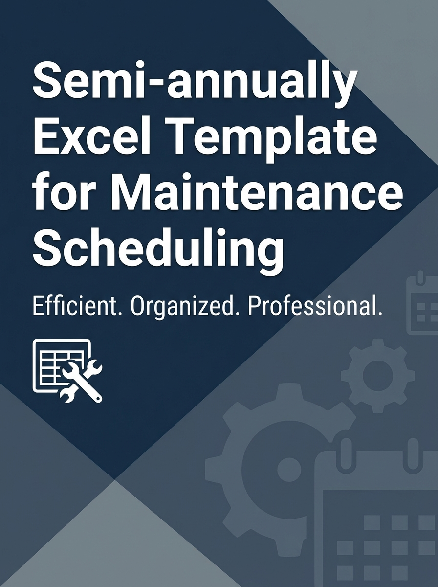 Semi-annually Excel Template for Maintenance Scheduling