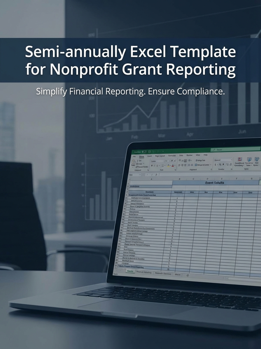 Semi-annually Excel Template for Nonprofit Grant Reporting