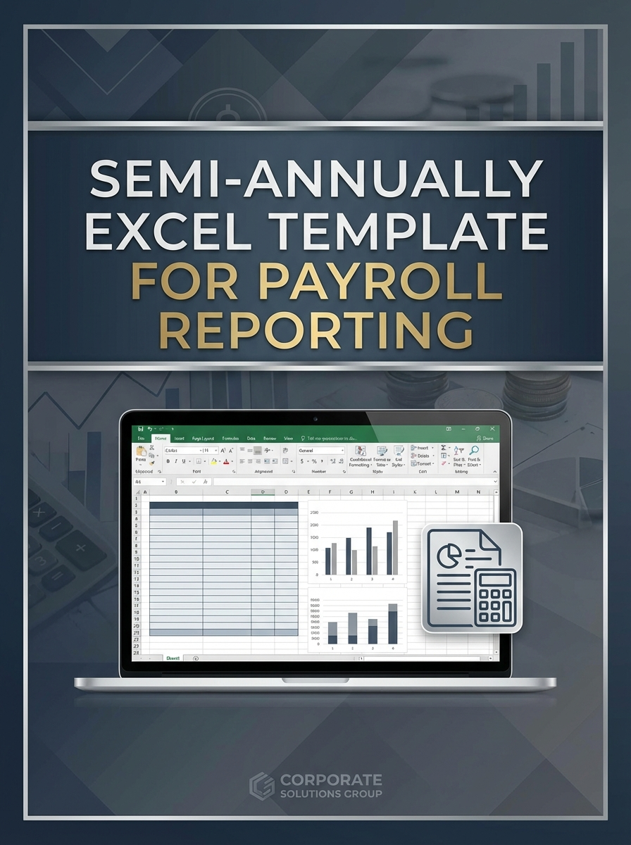 Semi-annually Excel Template for Payroll Reporting