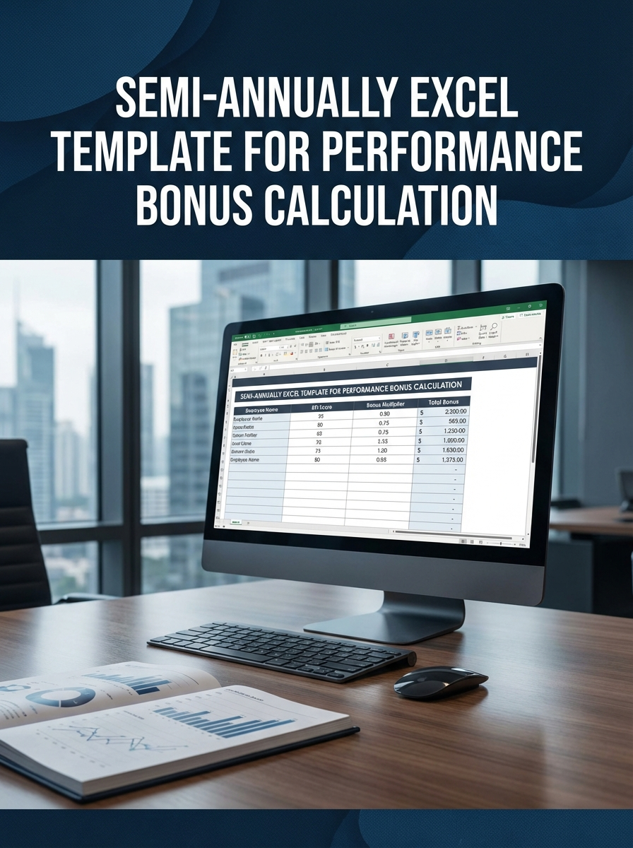 Semi-annually Excel Template for Performance Bonus Calculation