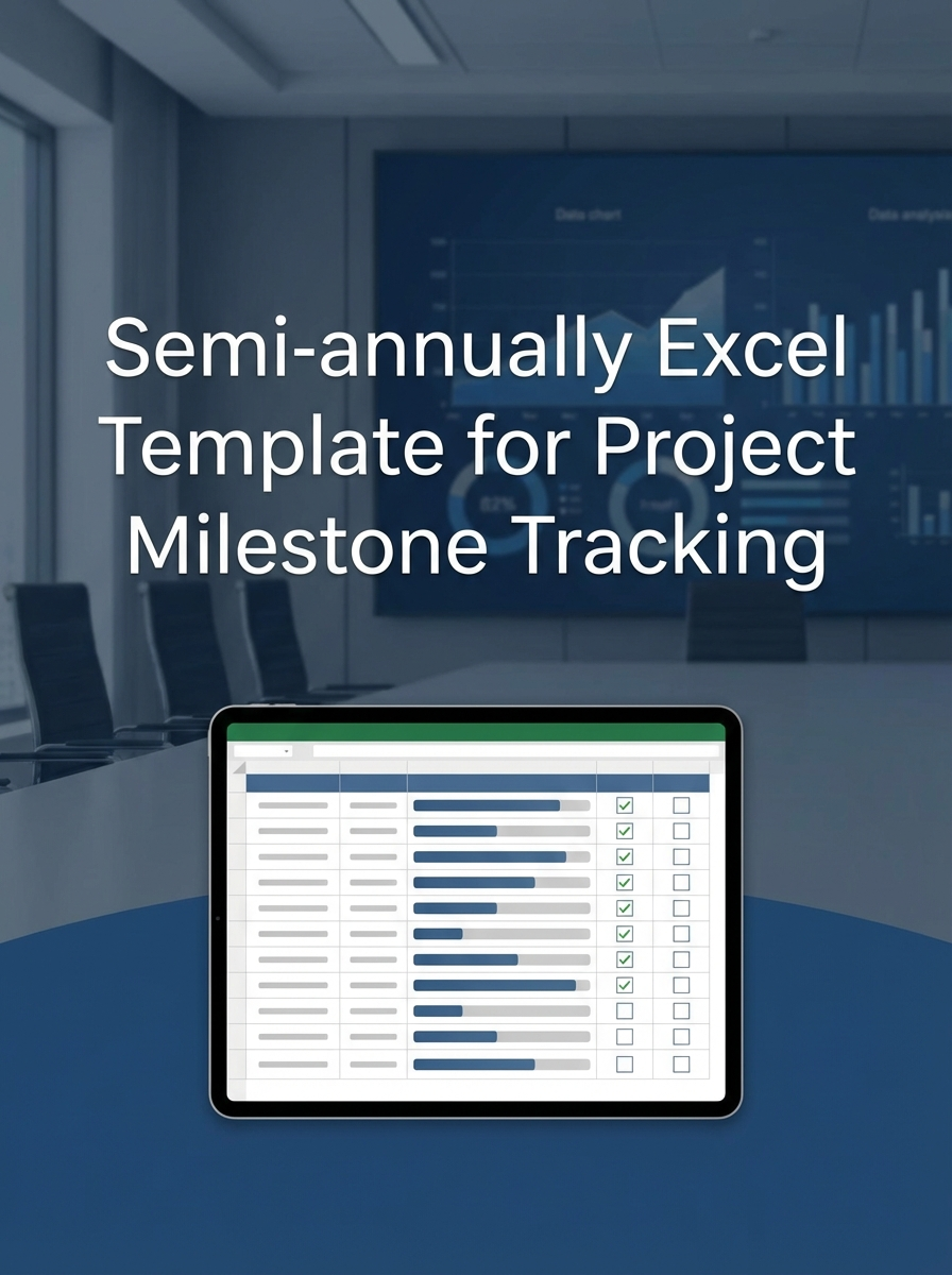 Semi-annually Excel Template for Project Milestone Tracking