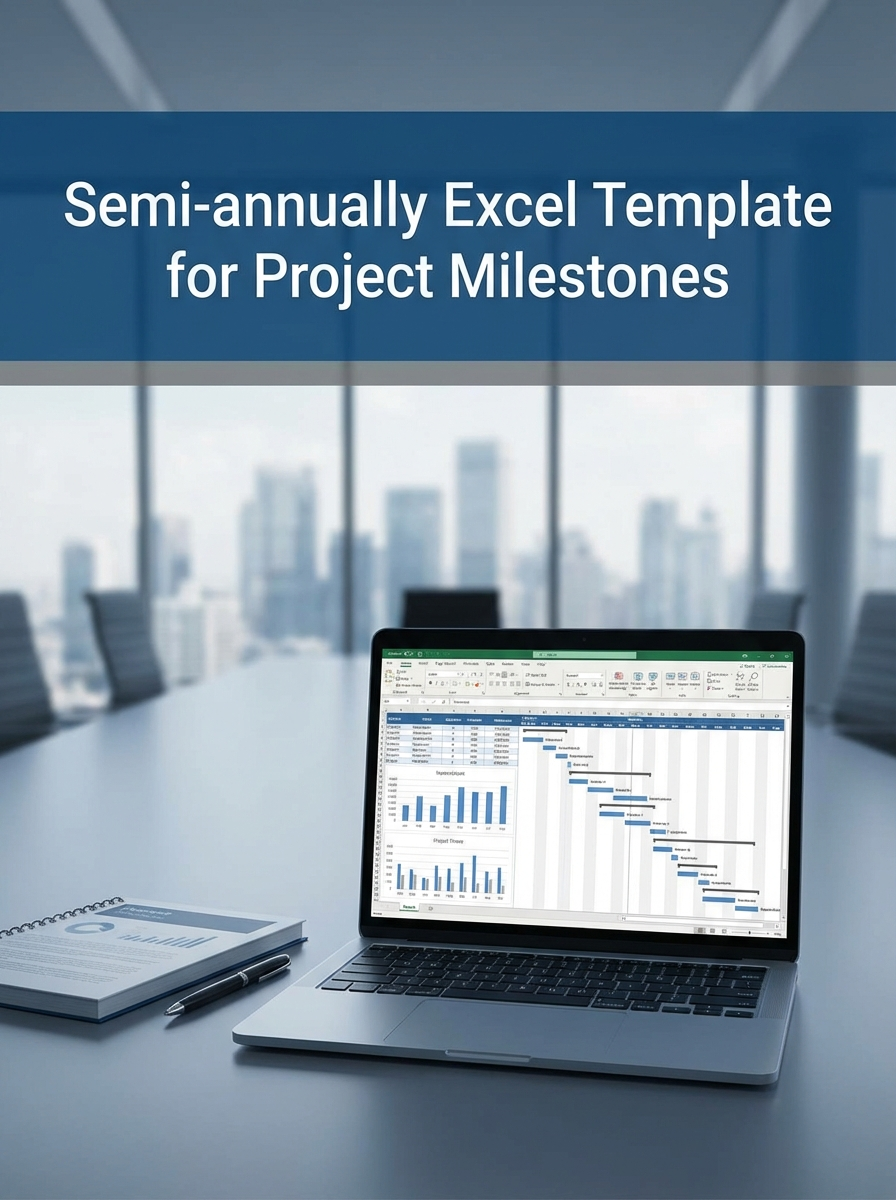 Semi-annually Excel Template for Project Milestones
