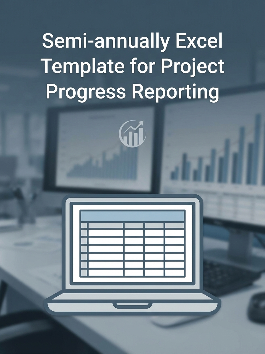 Semi-annually Excel Template for Project Progress Reporting