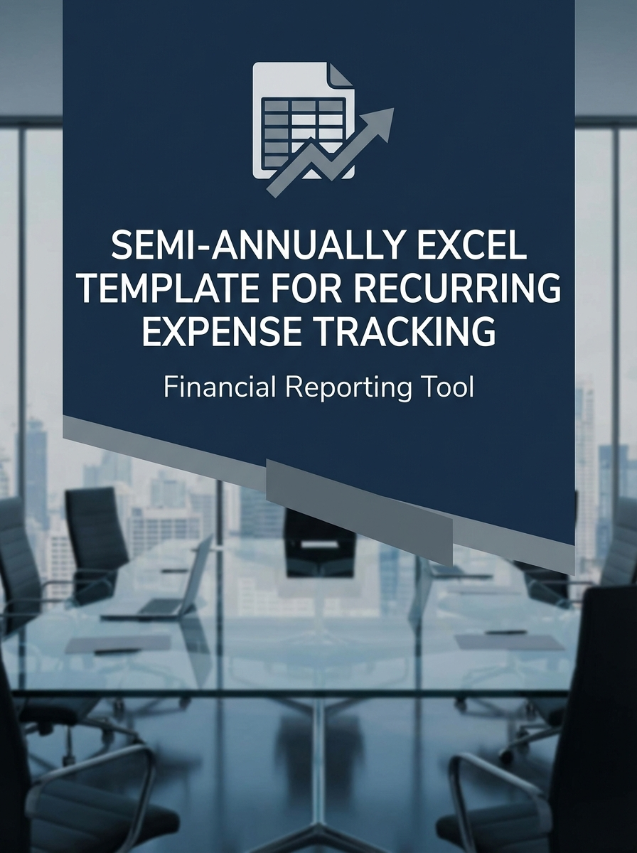 Semi-annually Excel Template for Recurring Expense Tracking