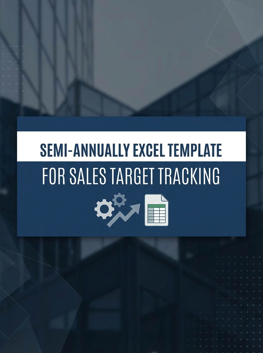 Semi-annually Excel Template for Sales Target Tracking