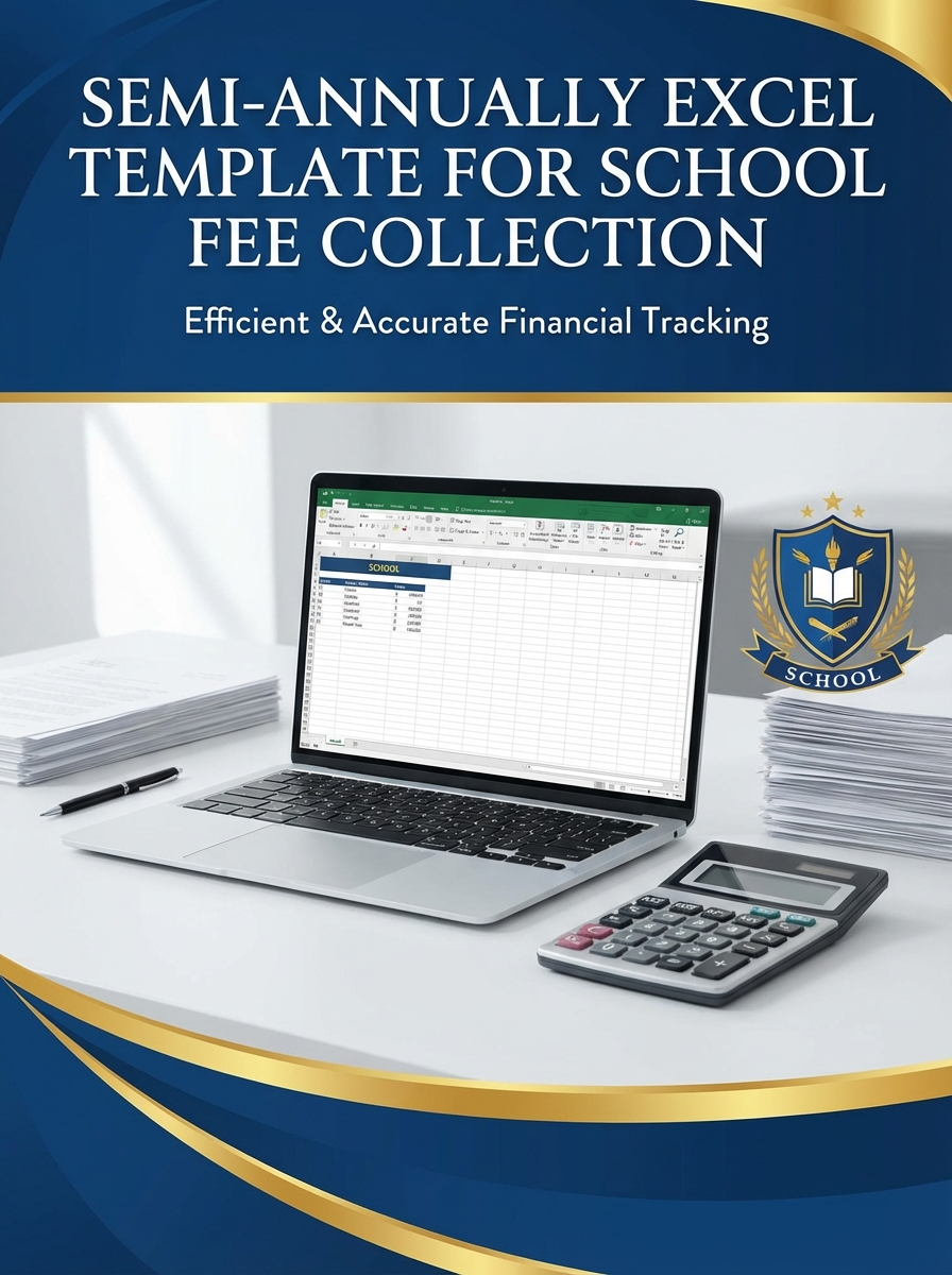 Semi-annually Excel Template for School Fee Collection