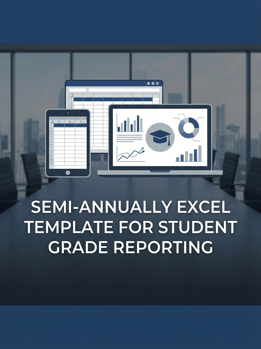 Semi-annually Excel Template for Student Grade Reporting