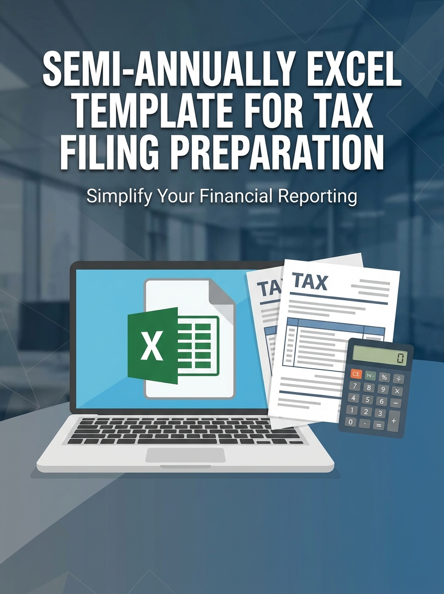 Semi-annually Excel Template for Tax Filing Preparation