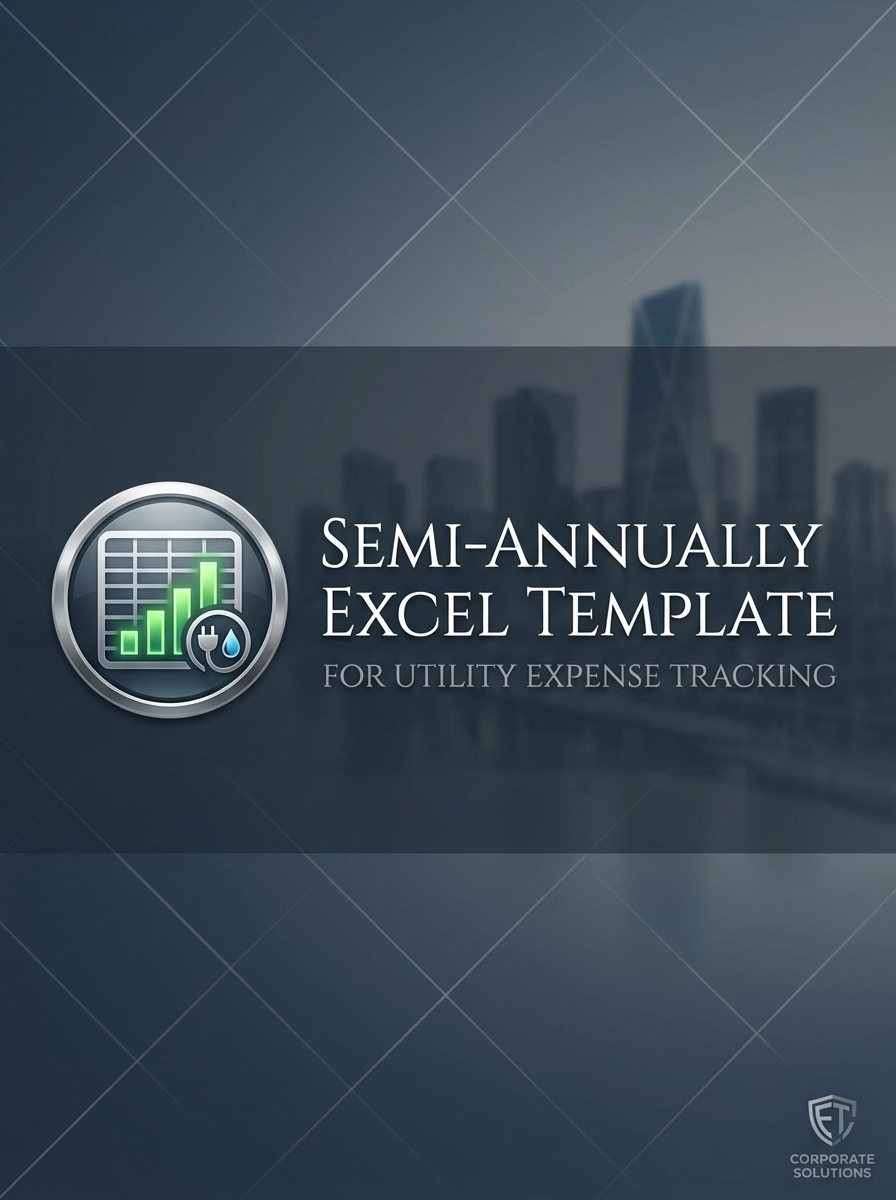 Semi-annually Excel Template for Utility Expense Tracking