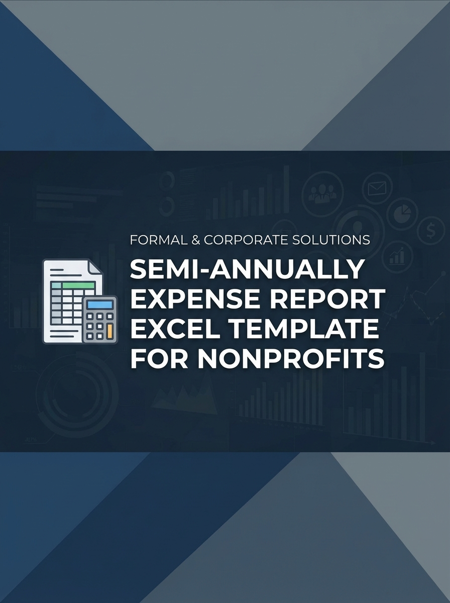 Semi-annually Expense Report Excel Template for Nonprofits