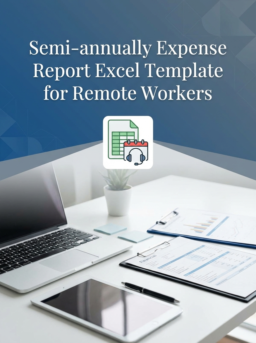 Semi-annually Expense Report Excel Template for Remote Workers