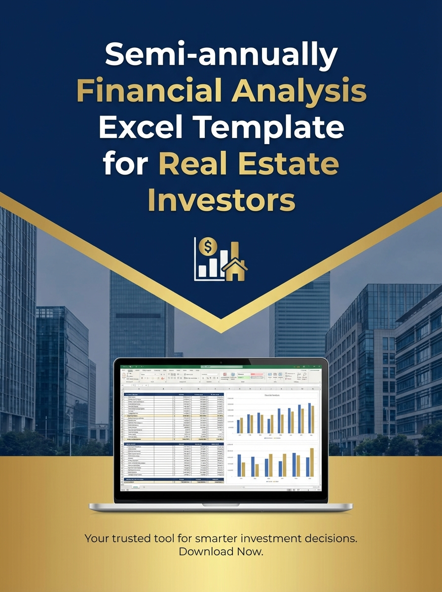 Semi-annually Financial Analysis Excel Template for Real Estate Investors