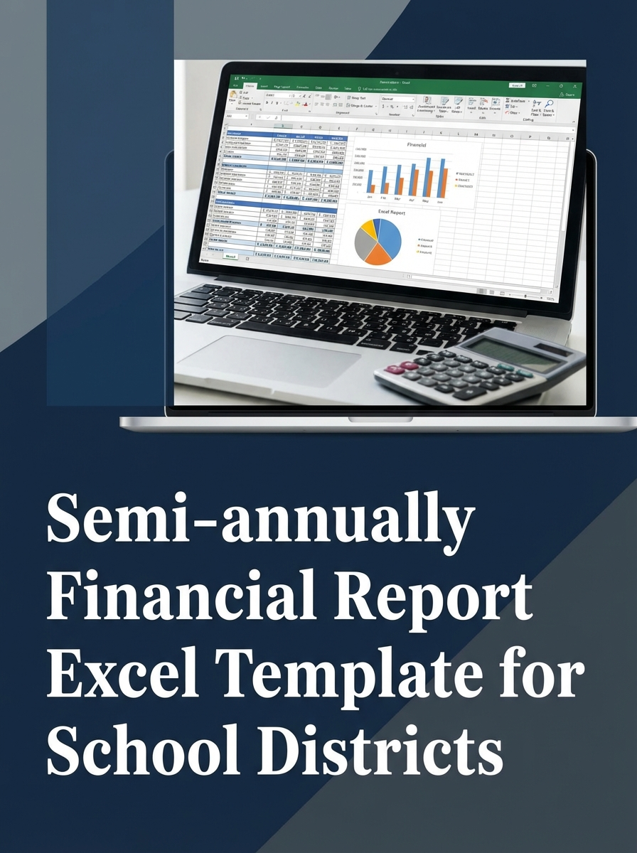 Semi-annually Financial Report Excel Template for School Districts