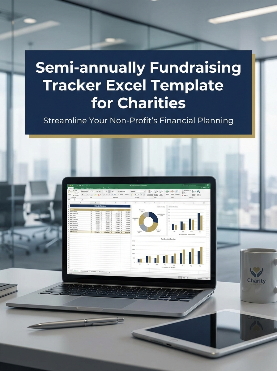 Semi-annually Fundraising Tracker Excel Template for Charities
