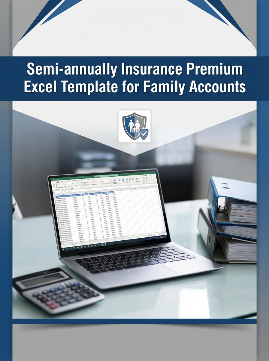 Semi-annually Insurance Premium Excel Template for Family Accounts