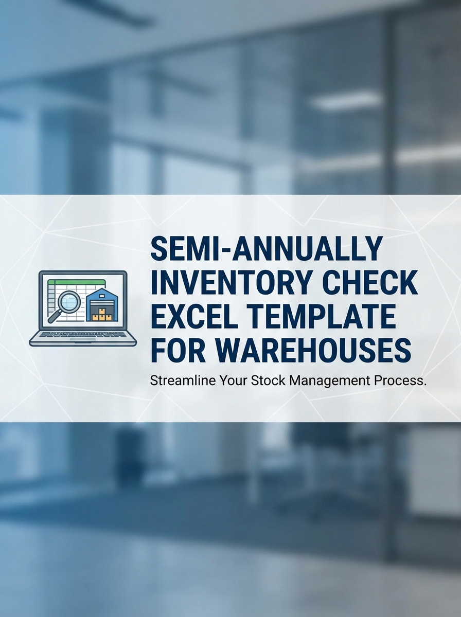 Semi-annually Inventory Check Excel Template for Warehouses