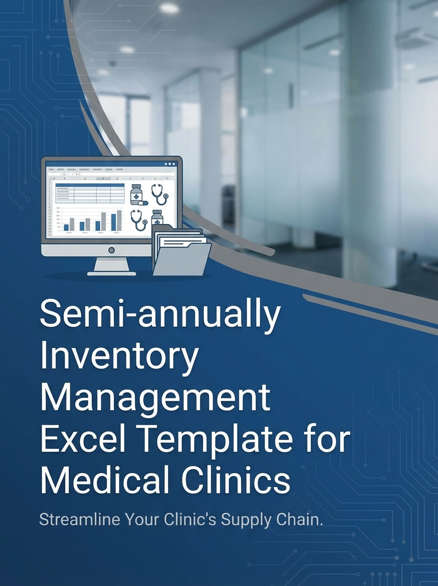 Semi-annually Inventory Management Excel Template for Medical Clinics